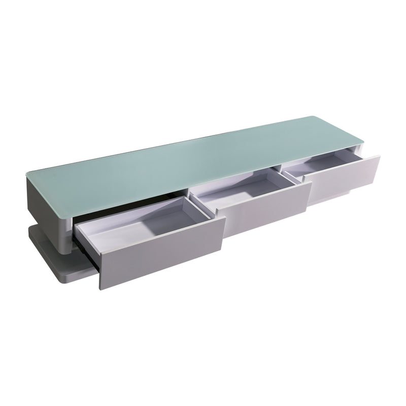 Suprilla Glossy Tempt Glass TV Cabinet With Multiple Color