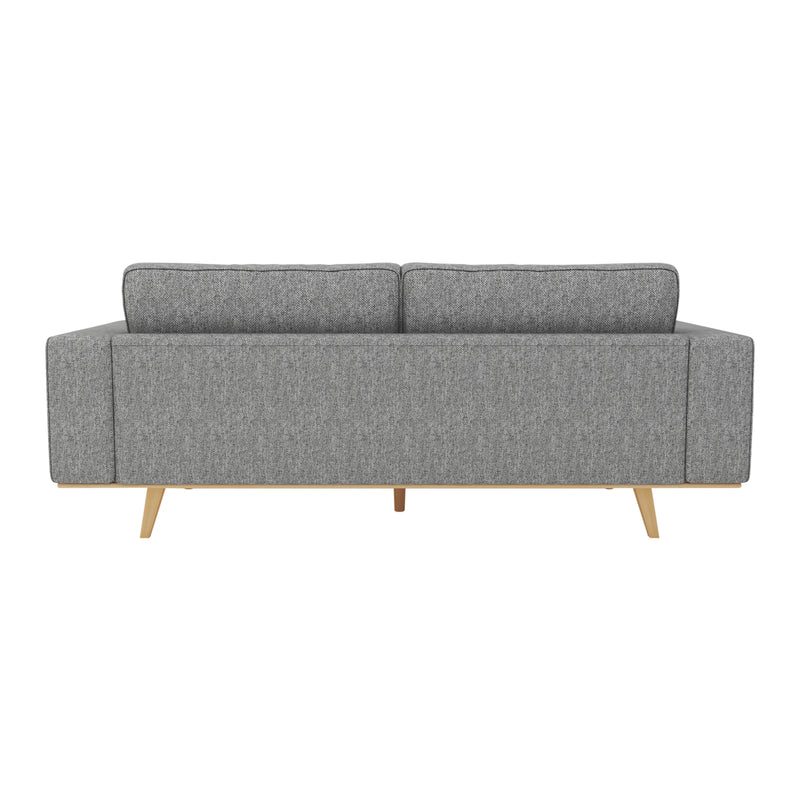 Dallas 3+2 Seater Sofa Fabric Upholstery Grey Colour Pocket Spring Wooden Frame