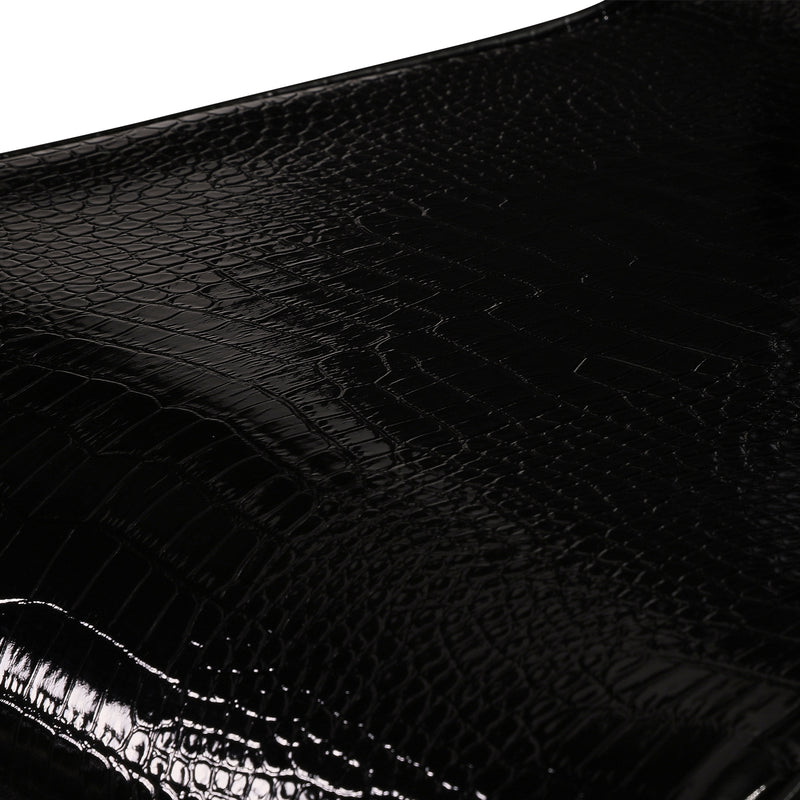 Espresso 2X Dining Chair Leatherette Seat Pad In Black Colour