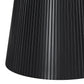 Nova Dining Table with Walnut Veneer Top & Black Fluted Pedestal Base
