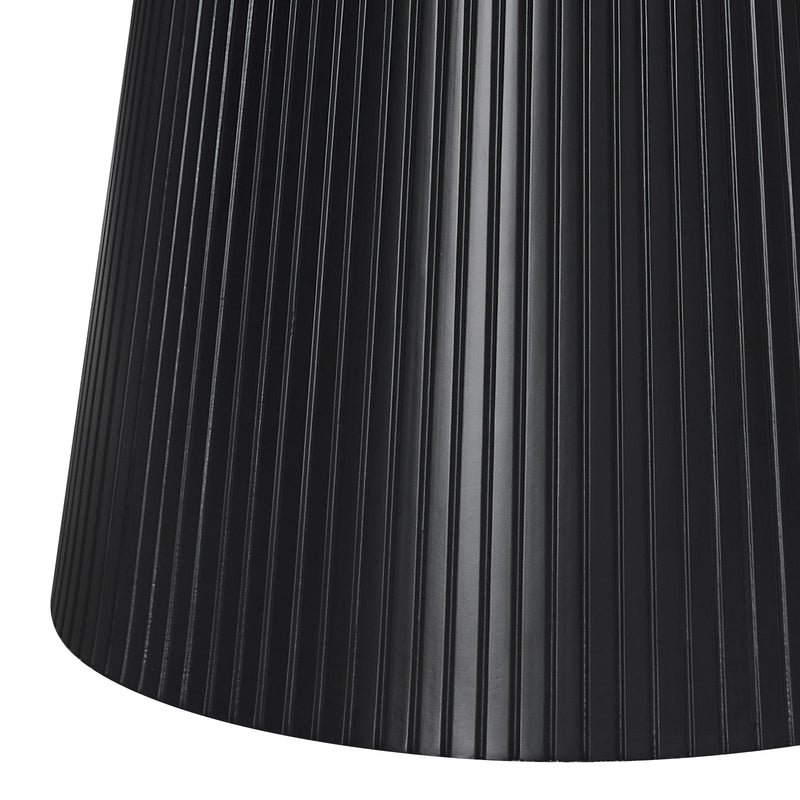 Nova Dining Table with Walnut Veneer Top & Black Fluted Pedestal Base