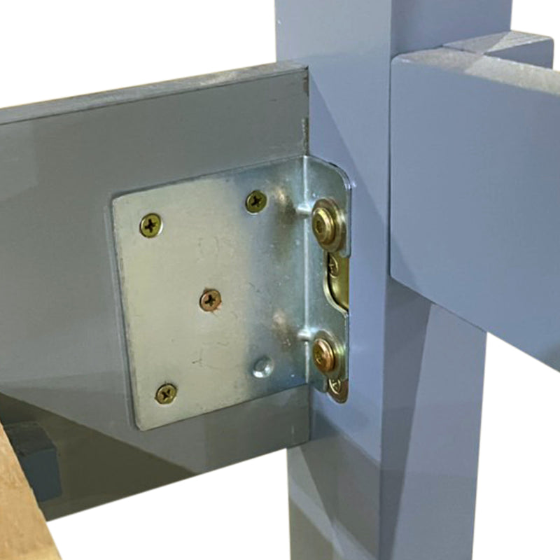 Spencer 5/4 pcs Bedroom Suite Solid Wood & MDF Grey Colour in Multiple Size with Dresser & Tallboy