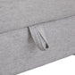 Loui Grey Fabric Electric Recliner Chaise Sofa with Storage