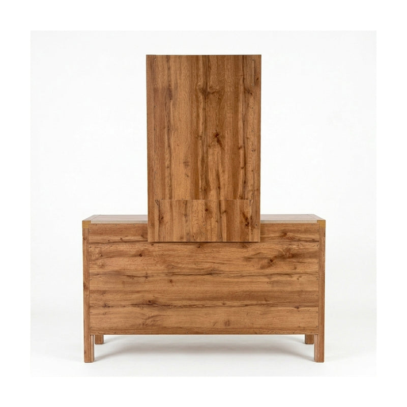 Toffee Bedroom Suite – 5/4 Piece Set with Dresser & Tallboy in Oak Finish