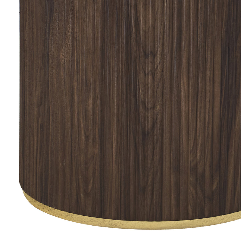 Archie Dining Table with Sintered Stone Top & Timber-Look Finish