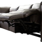 Atlanta 5 Seater Genuine Leather Grey Electric Recliner Console & Storage Drawer Sofa