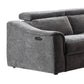 Haines Electric Recliner Sectional Sofa Storage Console L-Shaped Lounge liquorice Fabric Uph