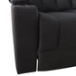 Arnold Electric Recliner Stylish Rhino Fabric Black 2 Seater Lounge Armchair with LED Features