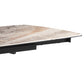 Venus Extendable Dining Table MDF Ceramic Glass Table Top Decorative Stripe