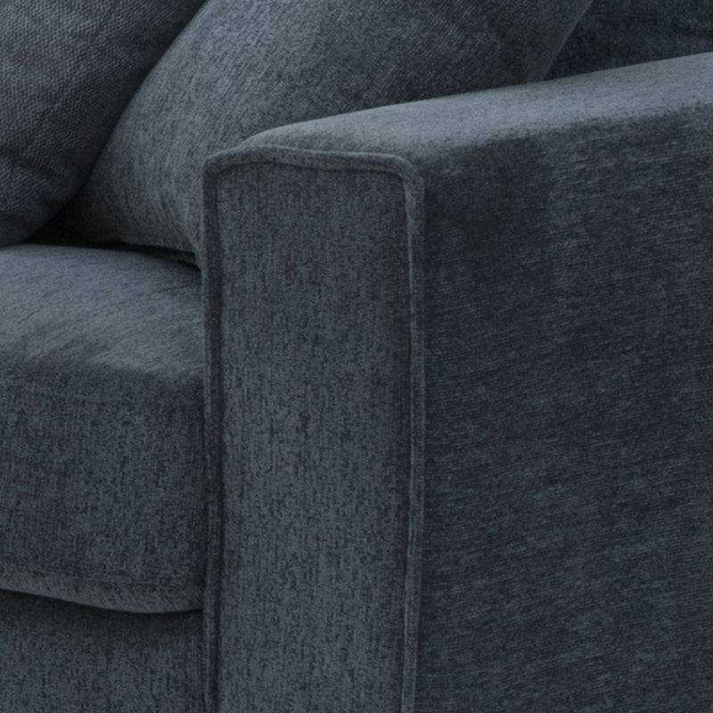 Milano Corner Sofa Chaise Reversible Polyester Fabric Multilayer Two Pillows Attached Individual Pocket Spring