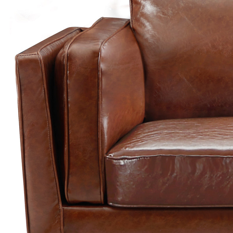 York 3+2 Seater Sofa Fabric/Leatherette Lounge Set with Wooden Frame