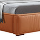 Louis Bedframe Premium Leatherette Upholstery Headboard KD Slat Wooden Legs