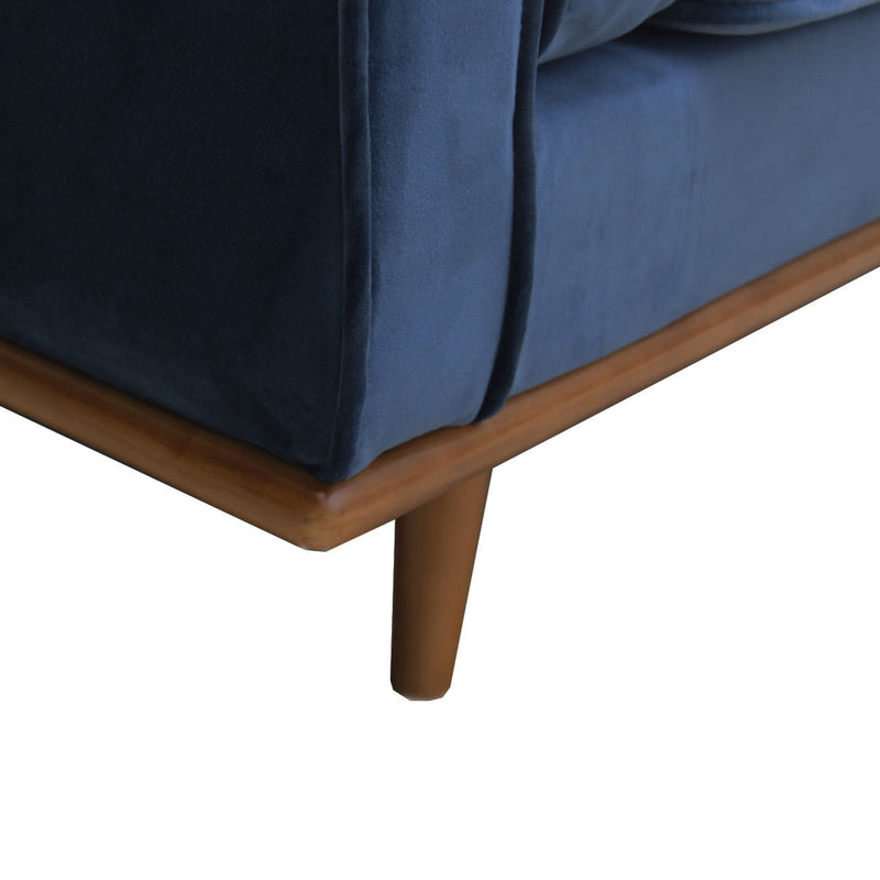 York 3+2 Seater Sofa Fabric/Leatherette Lounge Set with Wooden Frame
