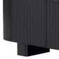 Nova TV Cabinet with Walnut Veneer Top & Black Fluted Finish