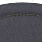 Carla Queen Charcoal Headboard with Curved Shape & Metal Studs