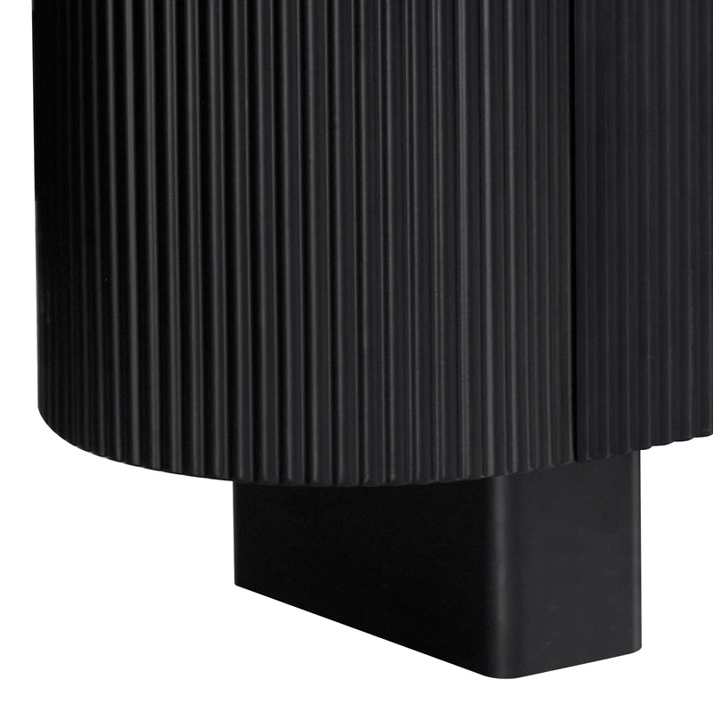 Nova Buffet with Walnut Veneer Top & Black Fluted Finish