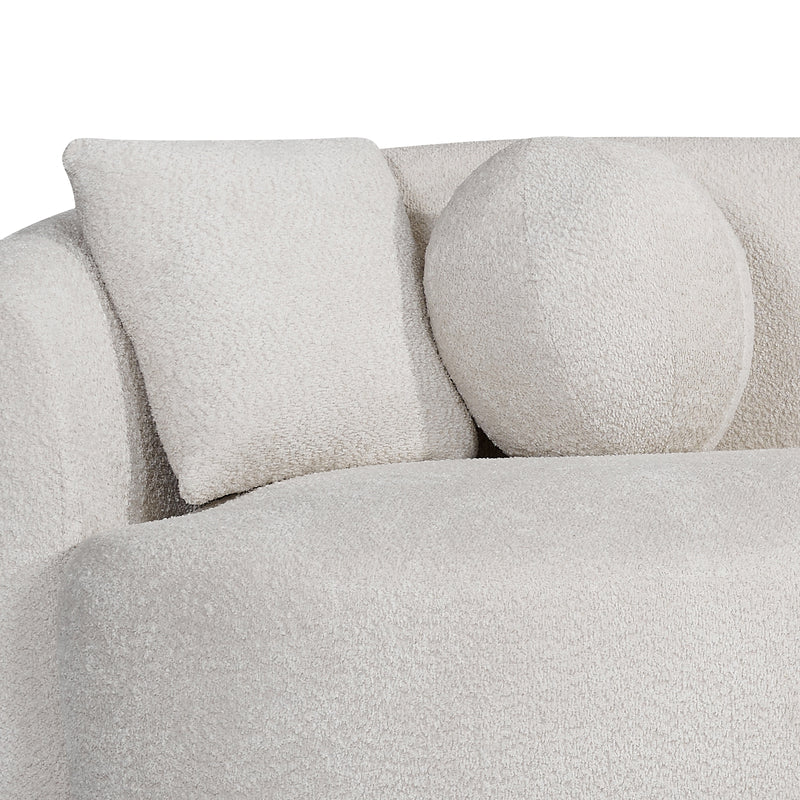 Dove Curved Fabric Sofa