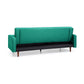 Marcella Velvet Fabric Modern 3 Seater Sofa Bed in Green & Black Colour