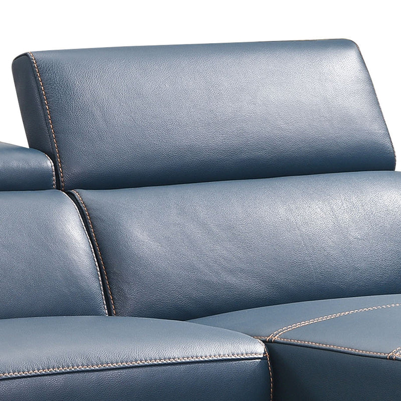 Julian Recliner Chaise Sofa Genuine Leather Elegant Upholstery Electric Recliner Plastic Legs