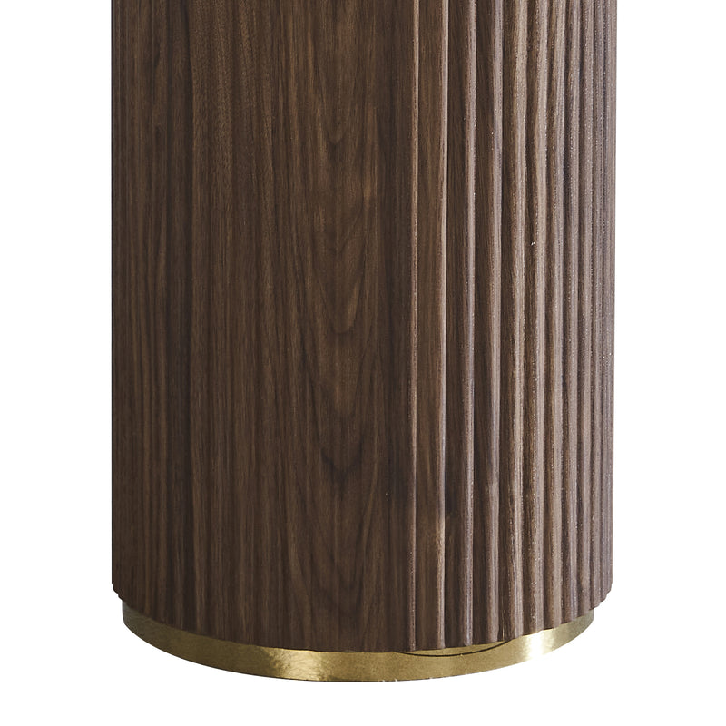 Archie Hall Table with Sintered Stone Top & Timber-Look Finish