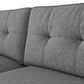 Dallas 2 Seater Sofa Fabric Upholstery Grey Colour Pocket Spring Wooden Frame