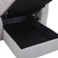 Loui Grey Fabric Electric Recliner Chaise Sofa with Storage