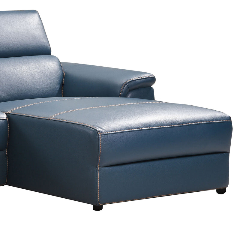 Julian Recliner Chaise Sofa Genuine Leather Elegant Upholstery Electric Recliner Plastic Legs