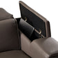 Atlanta 5 Seater Genuine Leather Grey Electric Recliner Console & Storage Drawer Sofa