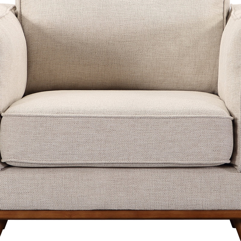 York 3+2 Seater Sofa Fabric/Leatherette Lounge Set with Wooden Frame