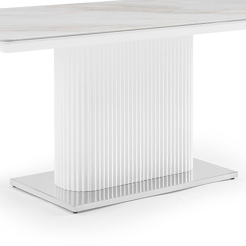 Aspen Dining Table Ceramic Table Top MDF Structure Stainless Steel