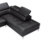 Vienna 5-Seater Grey Leatherette Corner Sofa with Chaise