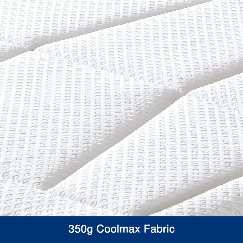 Fulham Coolmax Gel Memory Foam Pocket Coil Soft Firmness 30cm Thick Mattress