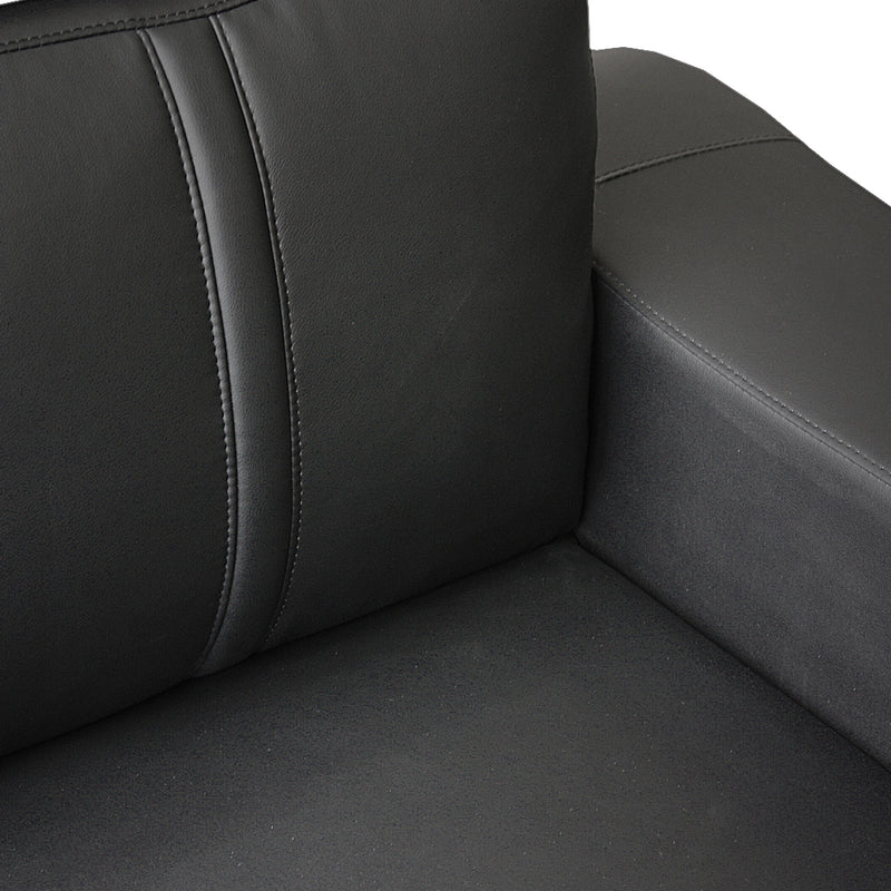 Majestic Black 6 Seater Leatherette Corner Sofa