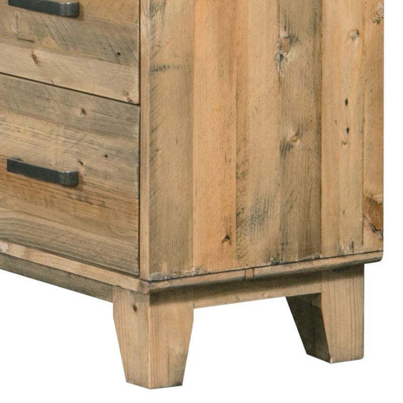 Woodland Rustic Texture 4 Drawers Tallboy In Solid Pine Timber