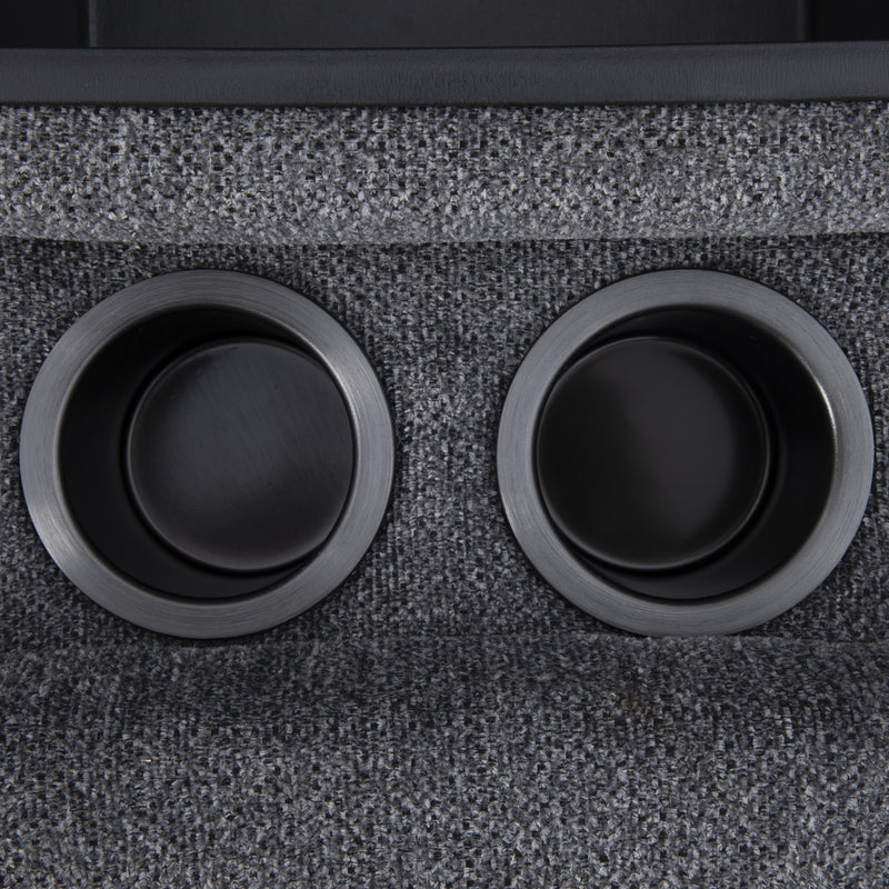 Harley Large Sectional Corner Modular Lounge Suite in Fabric with Electric Recliner