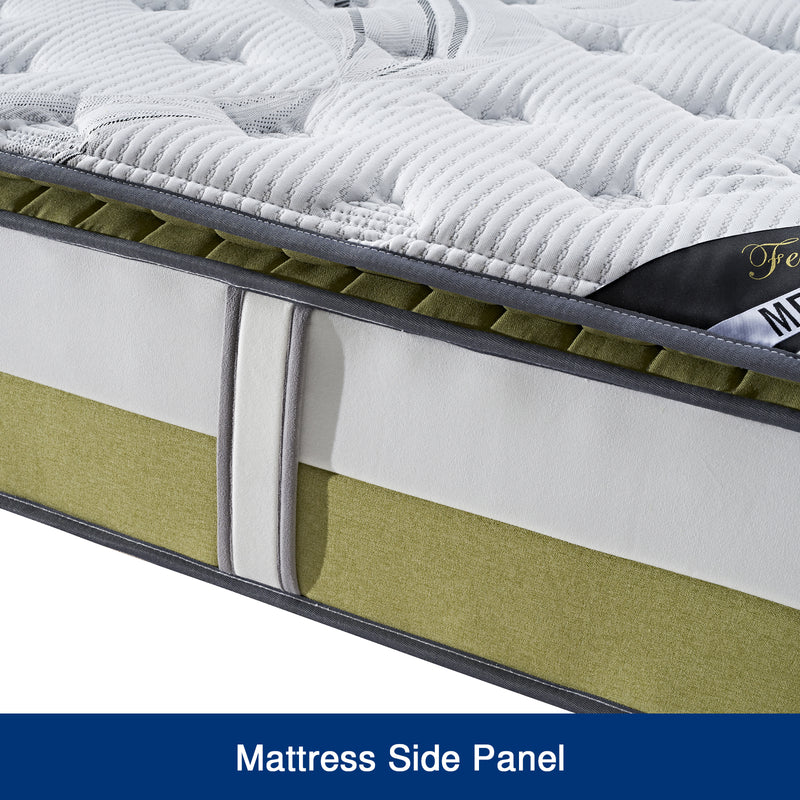 Hypo-Allergenic Memory Pillow Top Pocket Spring Medium Firm Queen Mattress