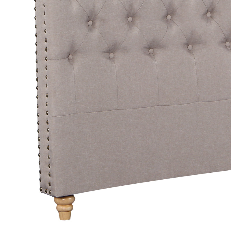 Sean Fabric Bed Headboard In French Provincial Design in Multiple Size and Colors