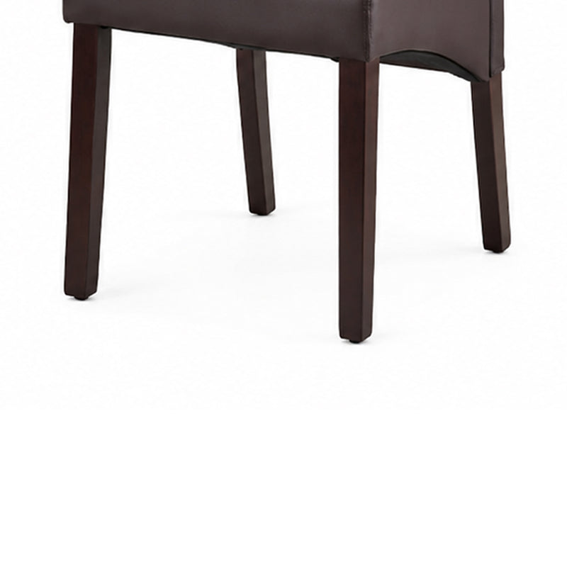 Swiss 2x wooden Frame Leatherette Dining Chairs in Multiple Colour