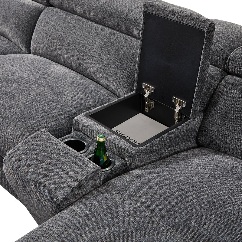 Sorrento Corner Sofa Fabric Electric Recliner Headrest Charging Point