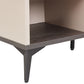 Maxwell Coffee Table MDF Particle Board with Melamine Finishing Open Cabinet Metal Legs