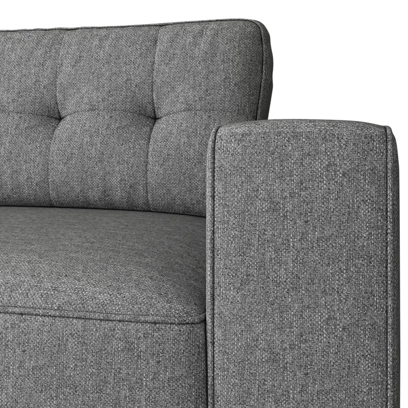 Dallas 3+2 Seater Sofa Fabric Upholstery Grey Colour Pocket Spring Wooden Frame