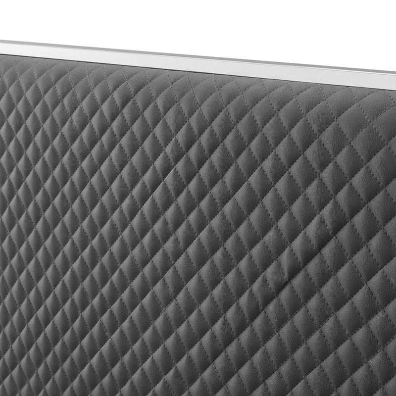 Halcyon Bed Frame Leather Padded Upholstery Quality Slats Steel Feet