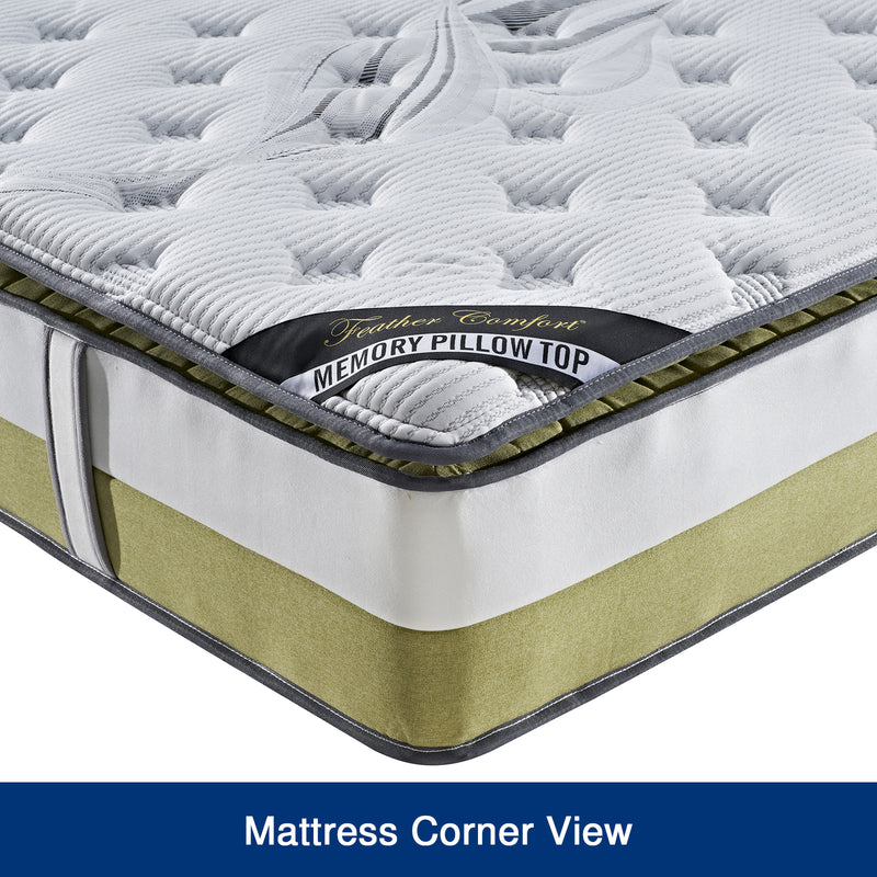 Hypo-Allergenic Memory Pillow Top Pocket Spring Medium Firm Queen Mattress