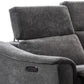 Haines Electric Recliner Sectional Sofa Storage Console L-Shaped Lounge liquorice Fabric Uph