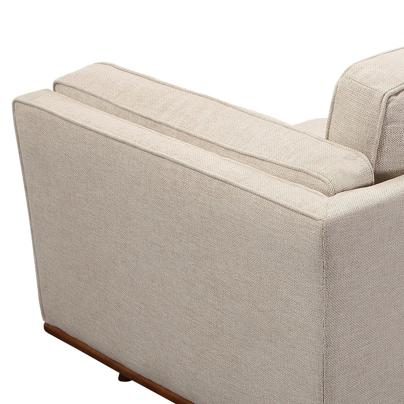 York 3+2 Seater Sofa Fabric/Leatherette Lounge Set with Wooden Frame