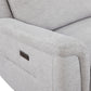 Loui Grey Fabric Electric Recliner Chaise Sofa with Storage