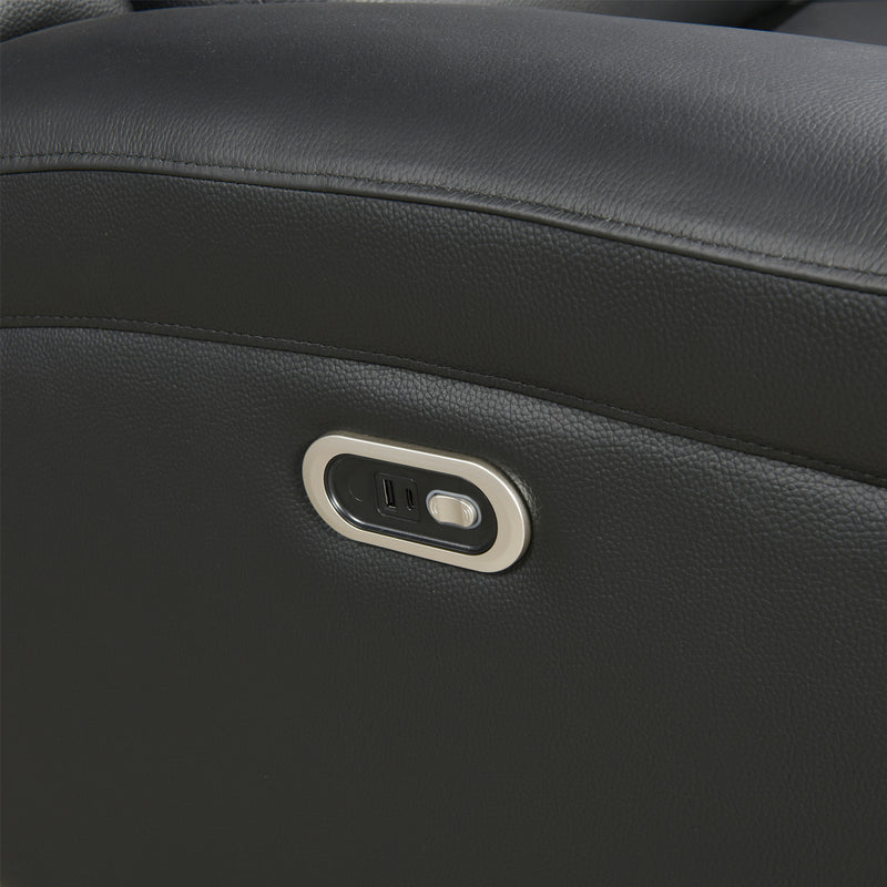 Phoenix 3R+1R+1R Leather Wooden Frame Luxurious Power Recliner