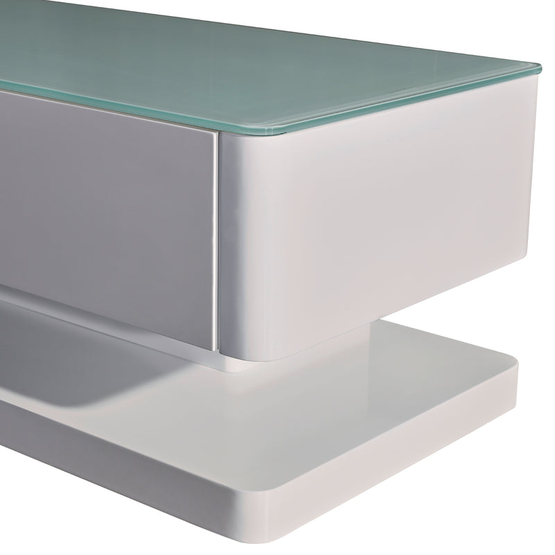 Suprilla Glossy Tempt Glass TV Cabinet With Multiple Color