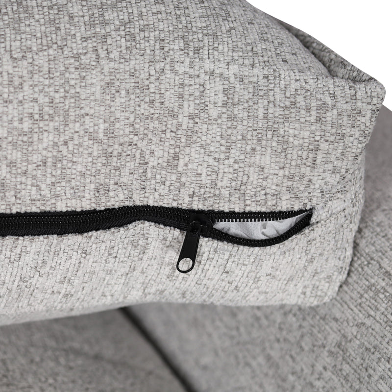 Milano Corner Sofa Chaise Reversible Polyester Fabric Multilayer Two Pillows Attached Individual Pocket Spring