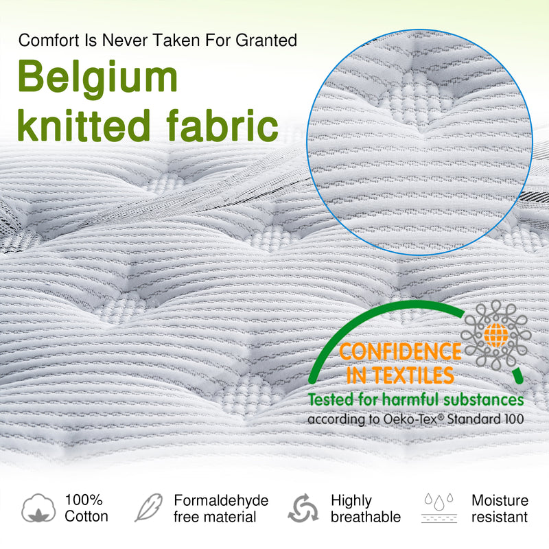 Latex Pillow Top 100% Natural Latex Layer  Pillow Top Pocket Spring Medium Firm Mattress